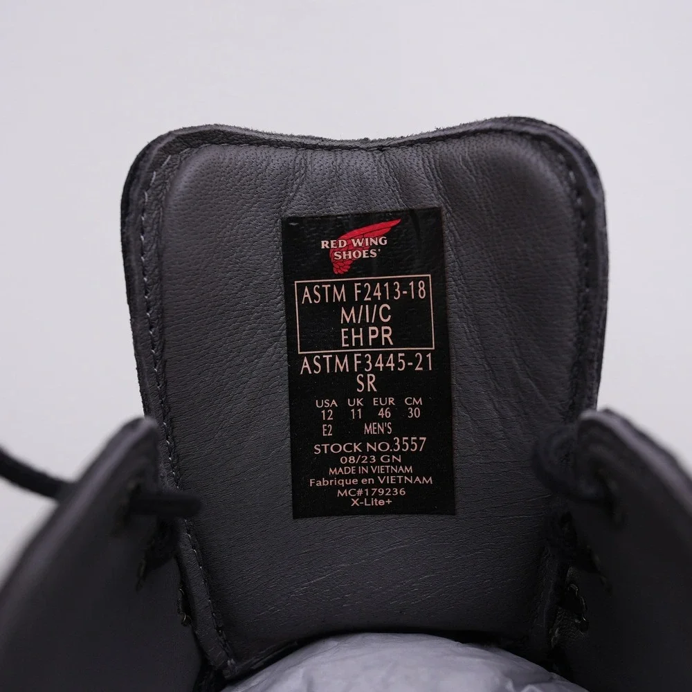 Red Wing 3557 Zero-G Lite Men 12‎ E2 Black Aluminum Toe Puncture Resistant Boots